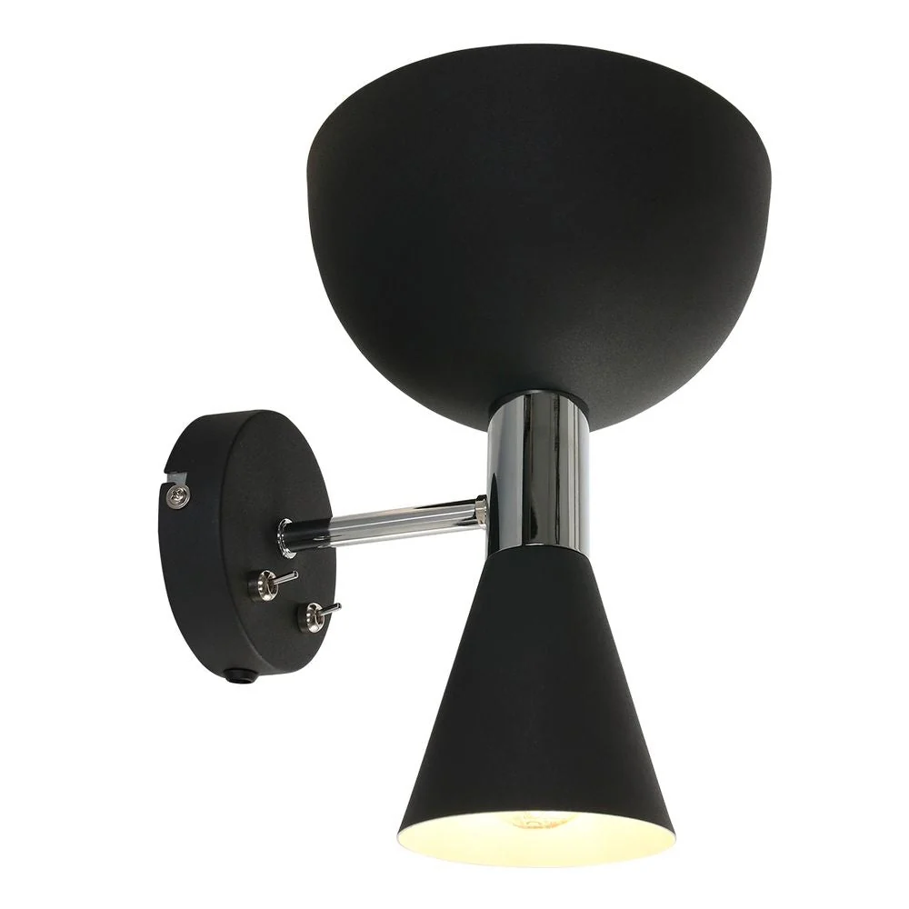 Anne Light & Home Fastlock 1L Wandleuchte, schwarz, Höhe 28 cm
