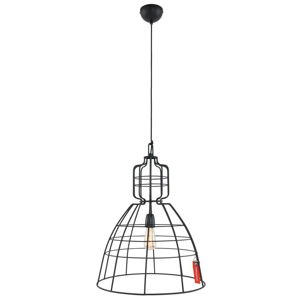 Anne Light & Home Markiii 1L Pendelleuchte Metall schwarz D 48cm E27