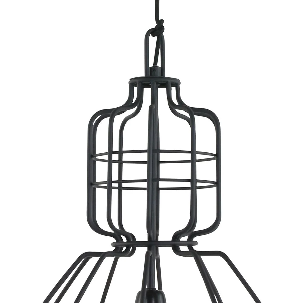 Anne Light & Home Markiii 1L Pendelleuchte Metall schwarz D 48cm E27