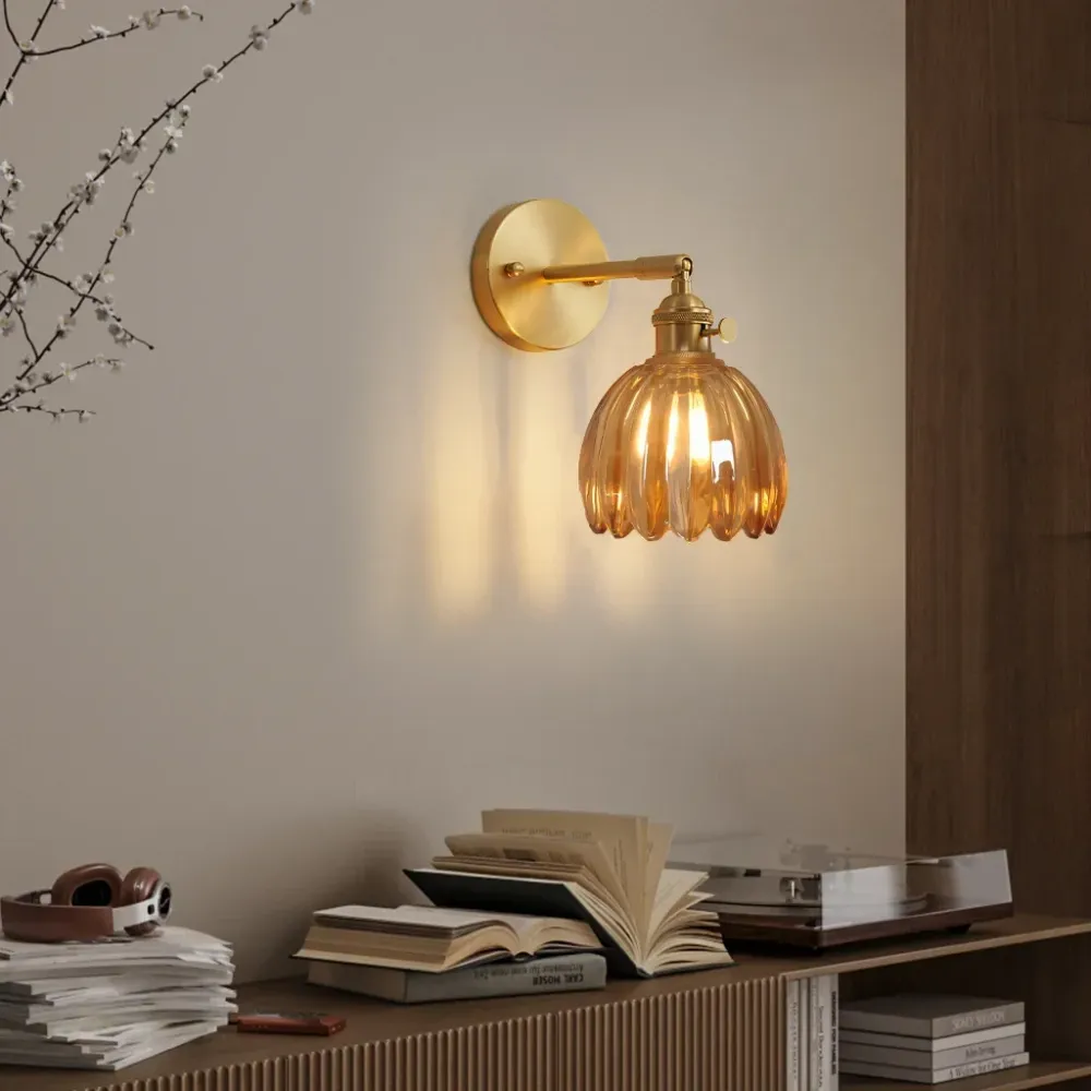 Glas-Wandleuchte Freya Lotus Schwarz At Ease Home Life