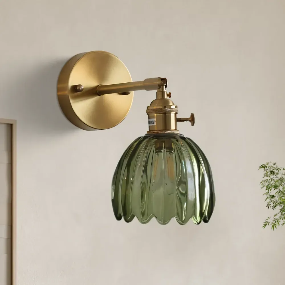 Glas-Wandleuchte Freya Lotus Schwarz At Ease Home Life
