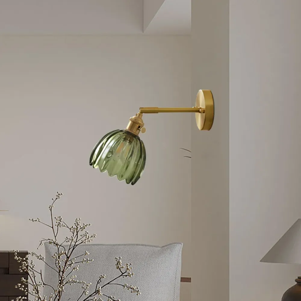 Glas-Wandleuchte Freya Lotus Schwarz At Ease Home Life