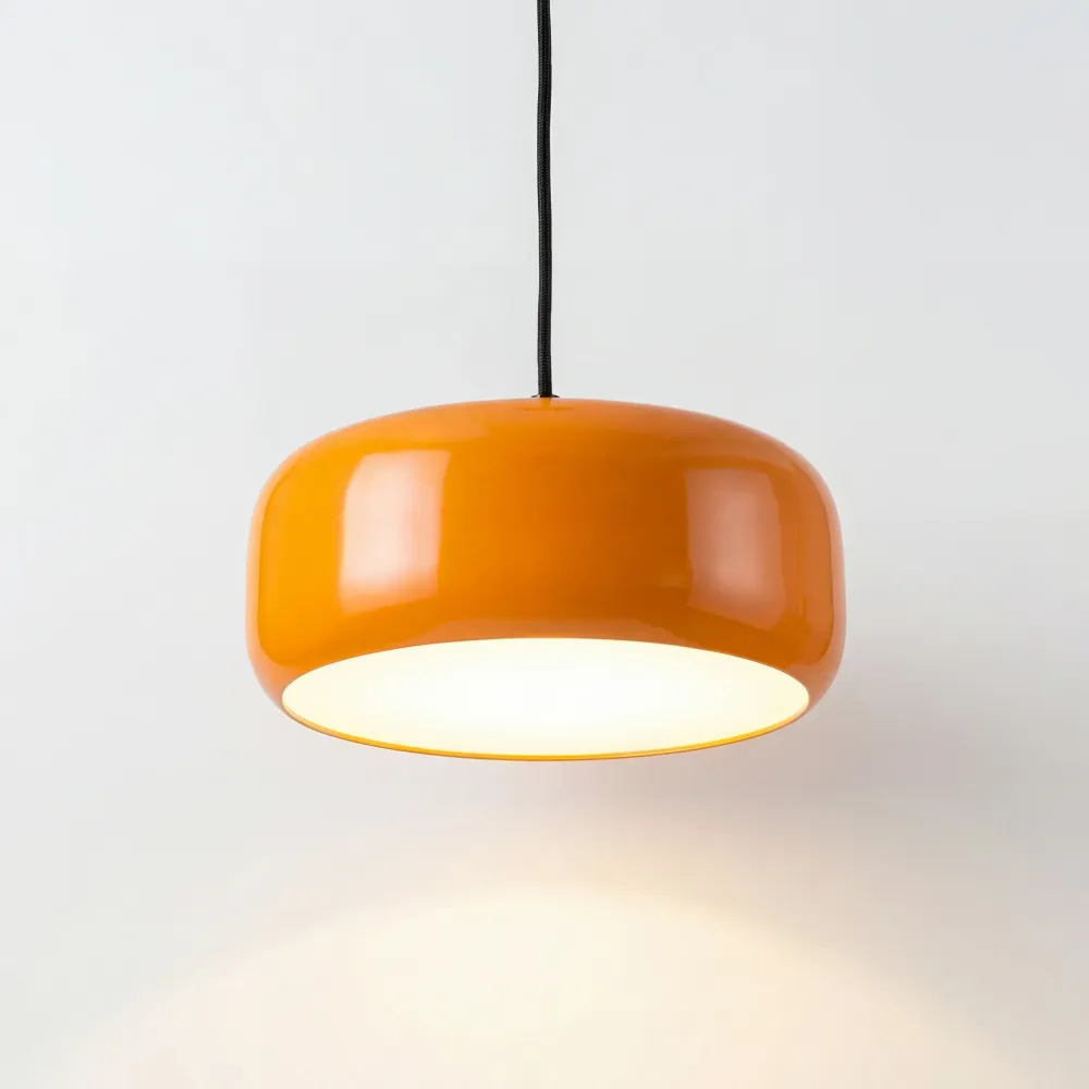 Orithen Moderner runder Glas-Pendelleuchte Blau At Ease Home Life