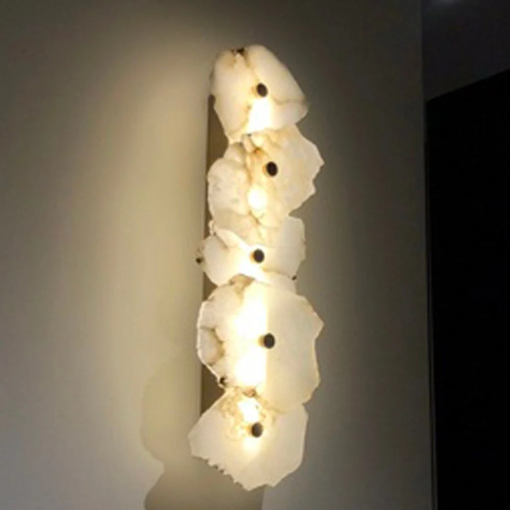 Art Design Marmor Wandleuchten Gold Applique Murale LED Wandlampen für Wohnzimmer Schlafzimmer Badezimmer 5 ATY Home Decor