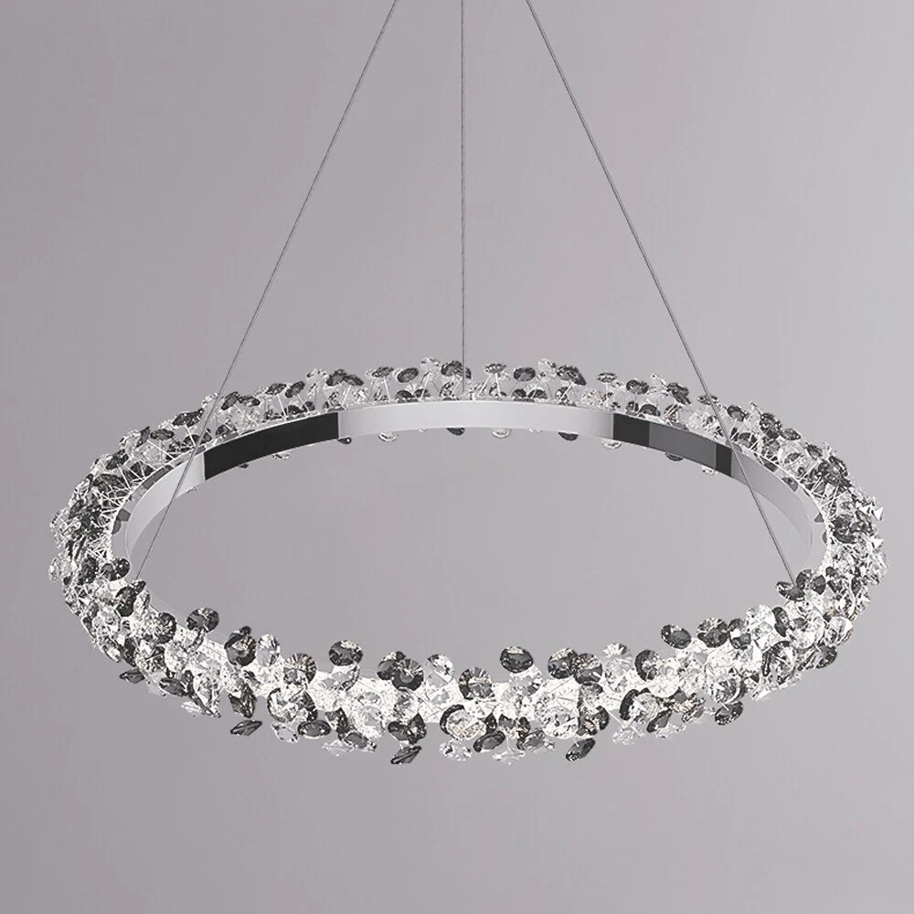 Luxuriöser LED-Kronleuchter aus Kristall - Modernes hängendes Design - Foyer - Esszimmer - Schlafzimmer Dekoration Diamete...