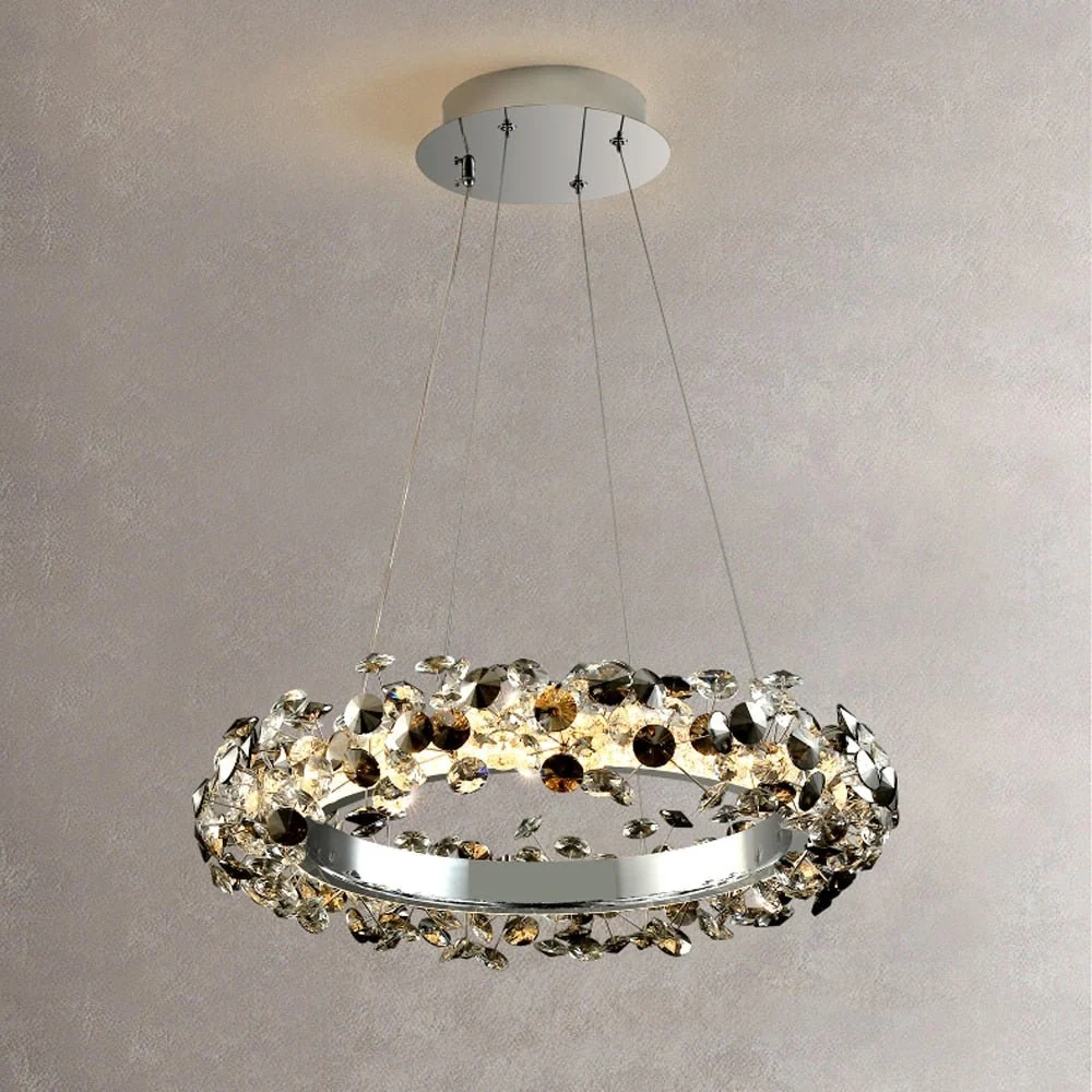 Luxuriöser LED-Kronleuchter aus Kristall - Modernes hängendes Design - Foyer - Esszimmer - Schlafzimmer Dekoration Diamete...