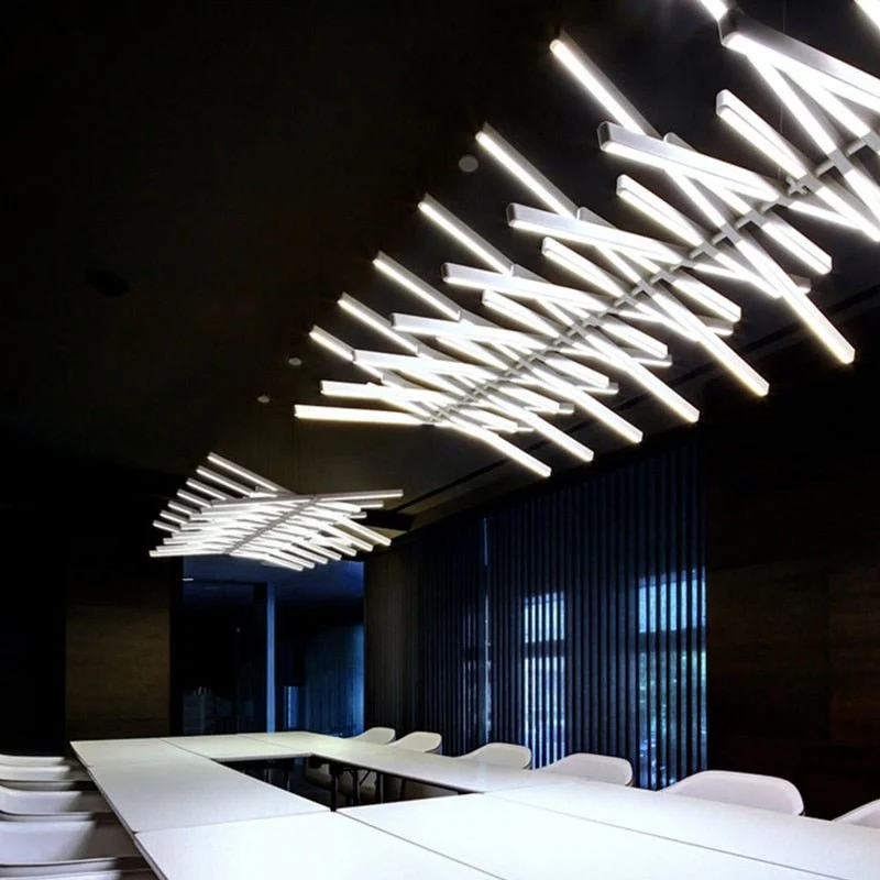Moderne LED-Kronleuchter Beleuchtung Nordic Loft Schwarz Weiß Hängende Pendelleuchte 10 ATY Home Decor