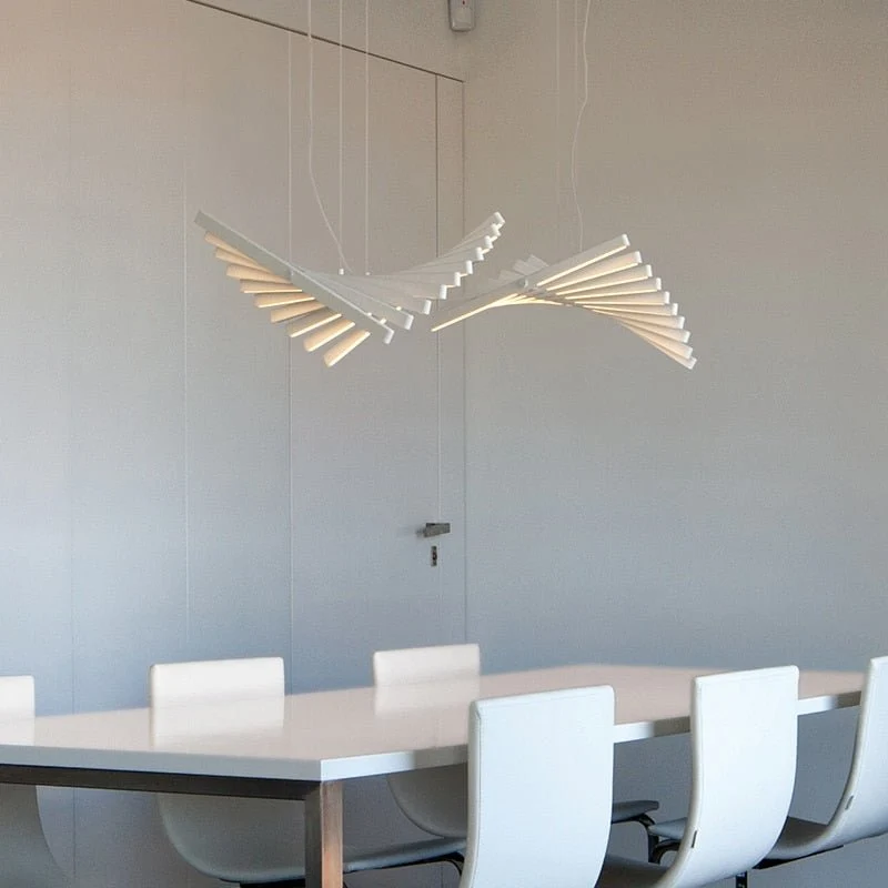 Moderne LED-Kronleuchter Beleuchtung Nordic Loft Schwarz Weiß Hängende Pendelleuchte 10 ATY Home Decor