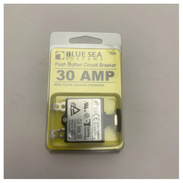 Blue Sea Push Taste Reset Circuit Braker 30 Ampere - 7059 -BSS