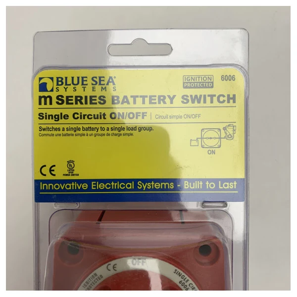Blue Sea M Series Batterie-Hauptschalter Einkreisig ON/Off