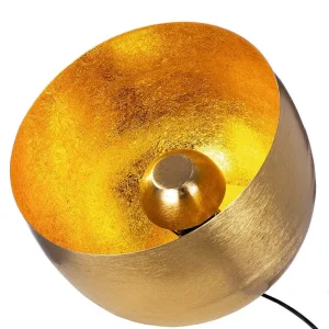 Bodenlampe Meteo Goldfarben Rund Modern 34cm