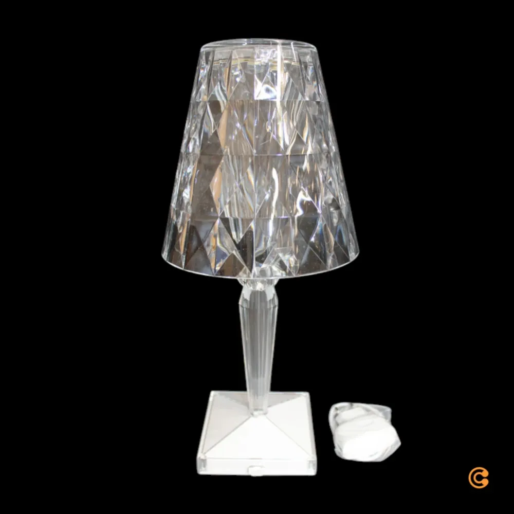 B-Ware Kartell Big Battery Led Tischlampe Design Lampe Leuchte Pmma Transparent