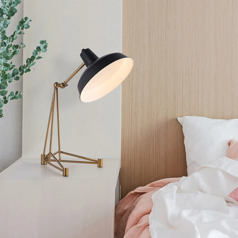 1-Kopf-Schlafzimmer-Arbeitsbeleuchtung, moderne schwarze Nachttischlampe mit gewölbtem Metallschirm Clearhalo