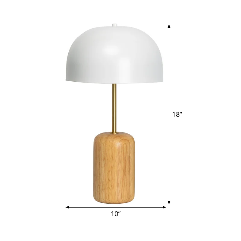 1-Kopf-Studienarbeitslampe, moderne weiße Lesebuchleuchte mit gewölbtem Metallschirm Clearhalo