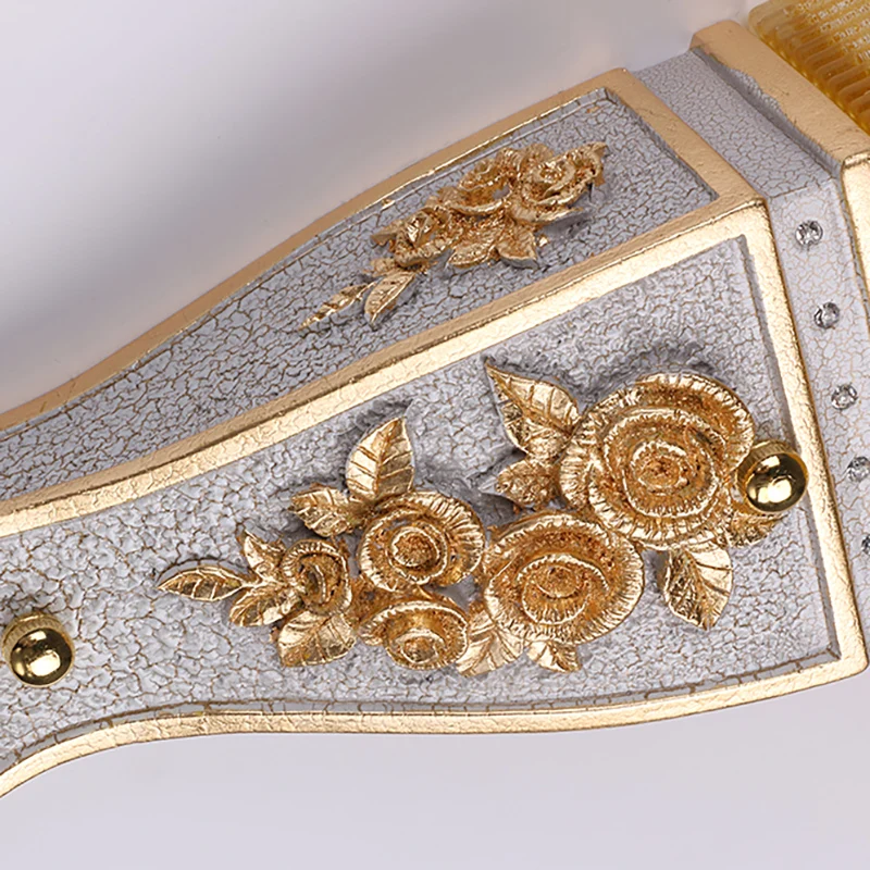 1-Kopf-Wandleuchte im modernen Stil mit ausgestelltem Schirm, Wandleuchte aus gelbem Glas und Kunstharz Gold/Weiß Clearhalo