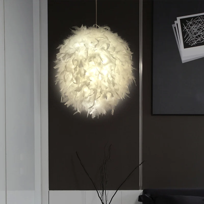 1-Licht-Hängeleuchte für Esszimmer, Einfachheit, weiße Hängeleuchte mit Ellipsenfeder-Schirm Clearhalo