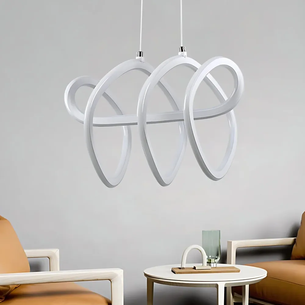 1-Licht-LED-Esszimmer-Deckenanhänger, minimalistischer Acryl-Kronleuchter warmem/weißem Licht Clearhalo