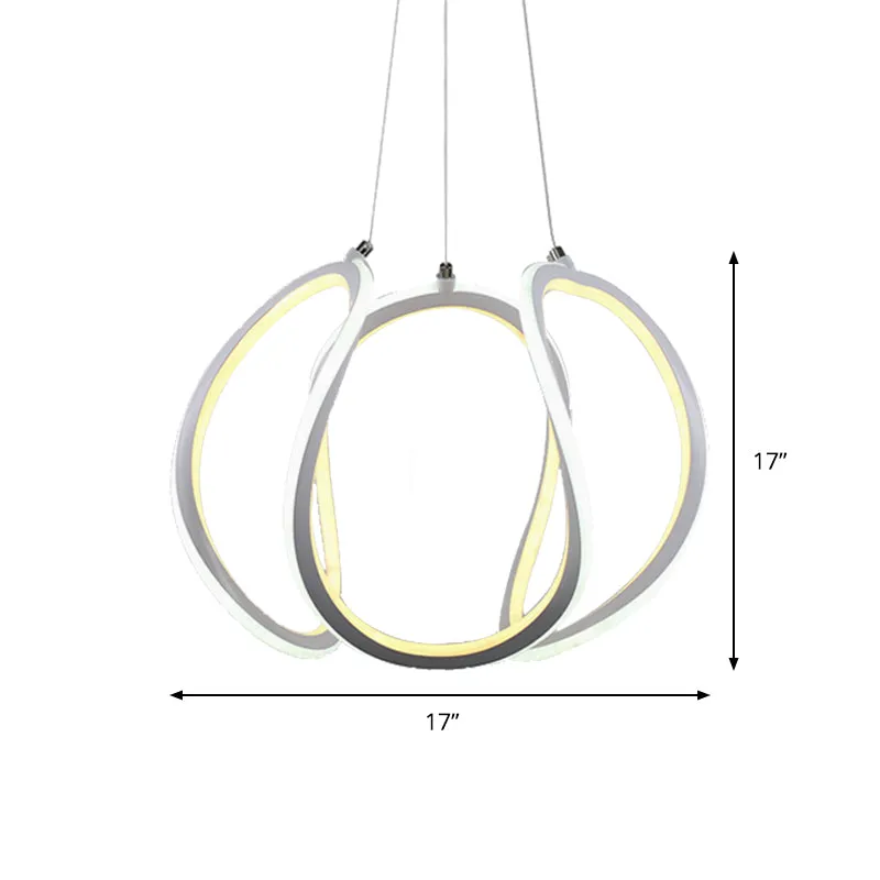 1-Licht-LED-Esszimmer-Deckenanhänger, minimalistischer Acryl-Kronleuchter warmem/weißem Licht Clearhalo