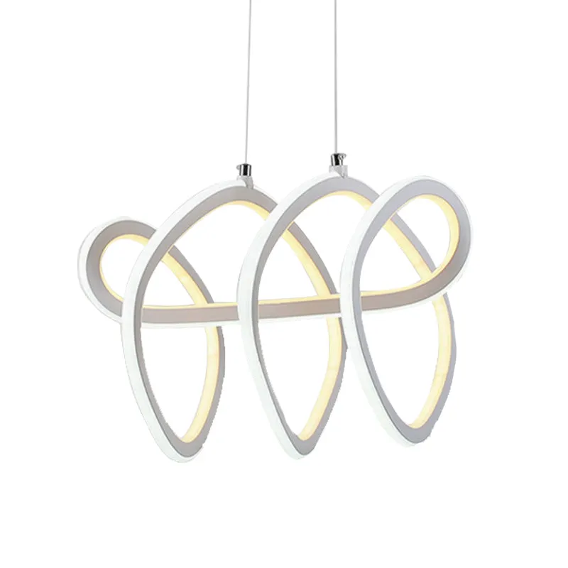 1-Licht-LED-Esszimmer-Deckenanhänger, minimalistischer Acryl-Kronleuchter warmem/weißem Licht Clearhalo