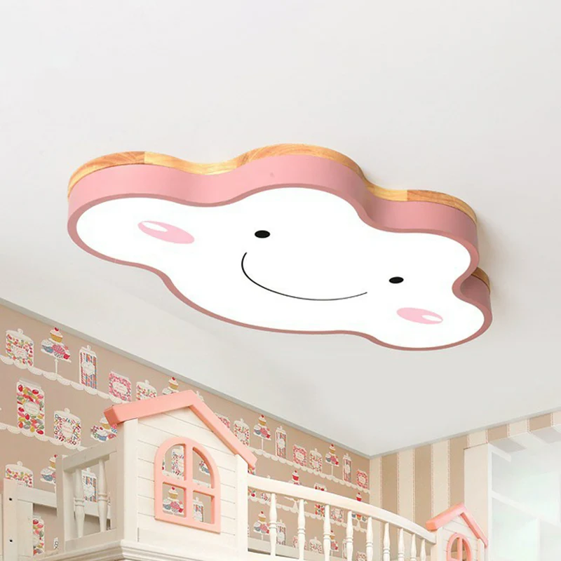 Acryl Smiling Cloud LED-Unterputz-Cartoon-Unterputz-Deckenleuchte für Kinderzimmer Clearhalo