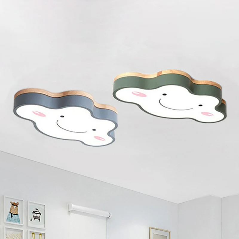 Acryl Smiling Cloud LED-Unterputz-Cartoon-Unterputz-Deckenleuchte für Kinderzimmer Clearhalo