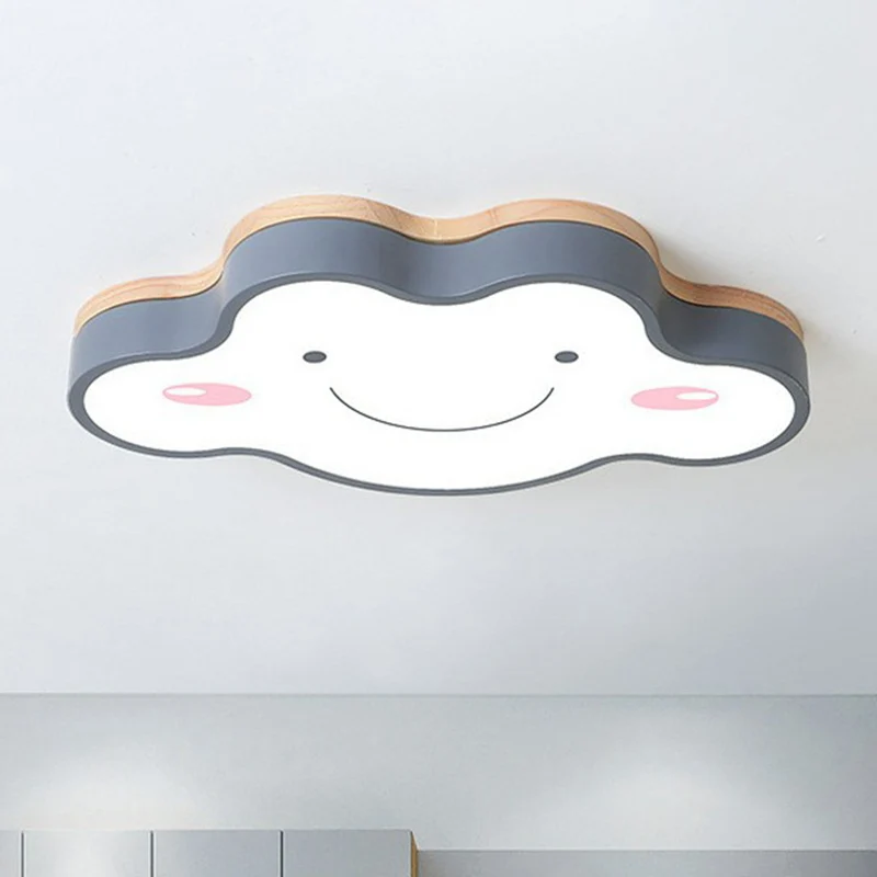 Acryl Smiling Cloud LED-Unterputz-Cartoon-Unterputz-Deckenleuchte für Kinderzimmer Clearhalo