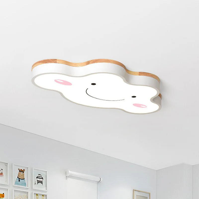 Acryl Smiling Cloud LED-Unterputz-Cartoon-Unterputz-Deckenleuchte für Kinderzimmer Clearhalo