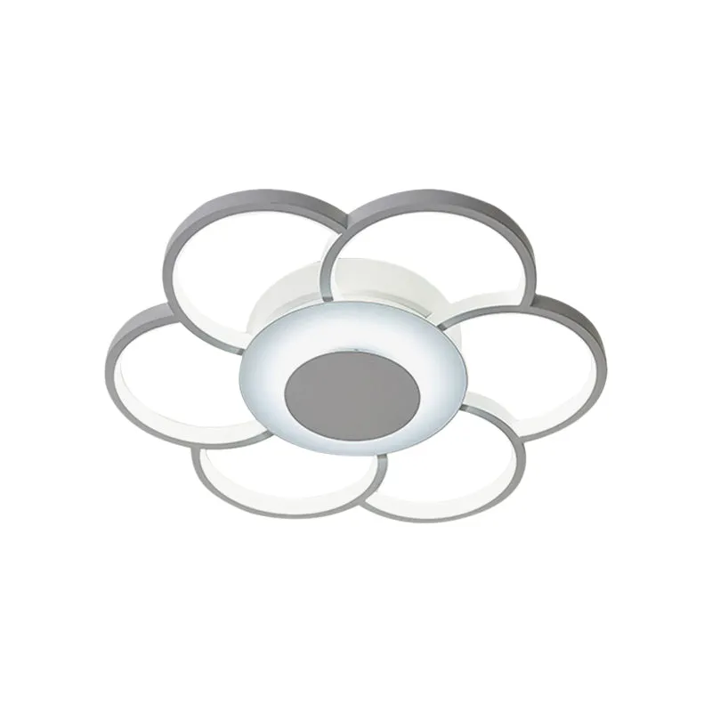 Acryl-Blüten-LED-Deckenleuchte, moderne Unterputzleuchte Weiß für Kinderzimmer Clearhalo