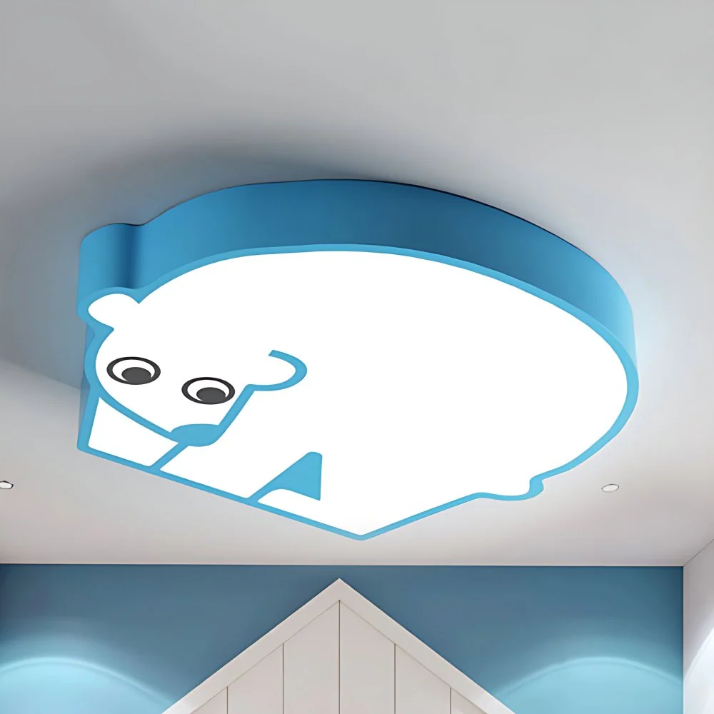 Acryl-Eisbär-Unterputz-Deckenleuchte, Cartoon-Deckenleuchte für Kinderzimmer Clearhalo