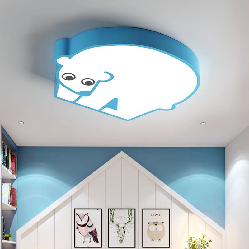 Acryl-Eisbär-Unterputz-Deckenleuchte, Cartoon-Deckenleuchte für Kinderzimmer Clearhalo
