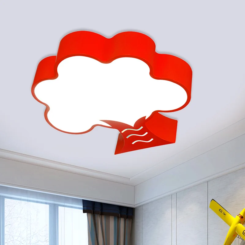 Baum-Unterputz-Deckenleuchte im Kinder-Stil, Acryl, gelb/rot/blau, LED-Unterputzleuchte für Kinderzimmer Clearhalo