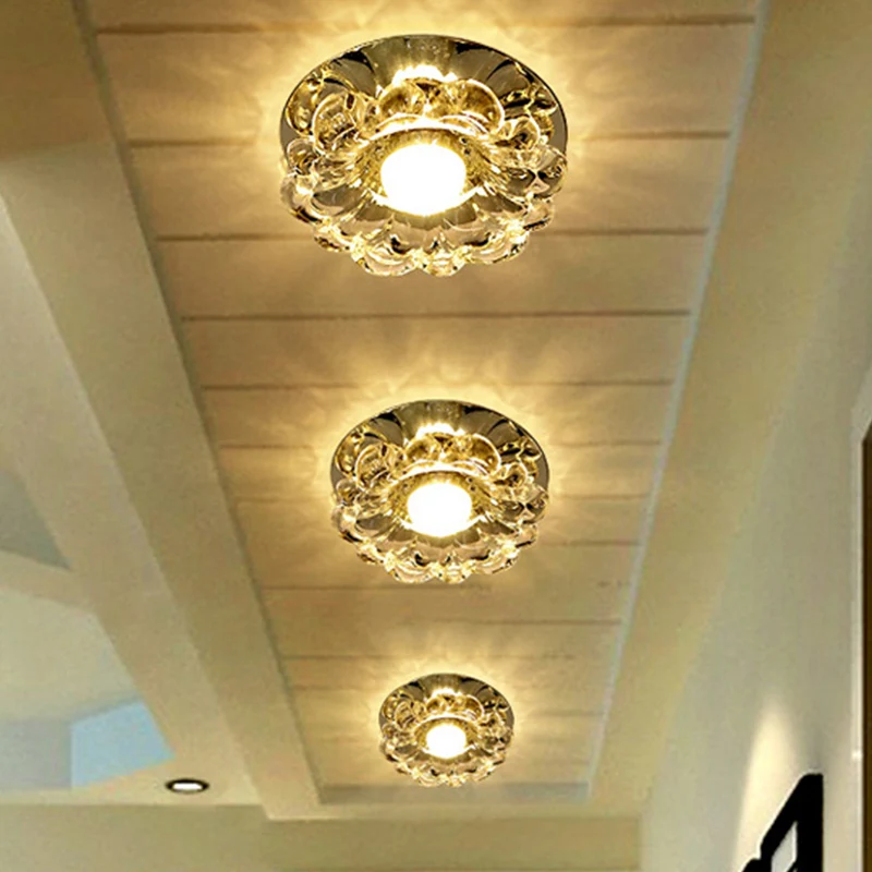 Blossom LED-Unterputzleuchte, moderne, kristallklare LED-Deckenleuchte für den Flur Clearhalo