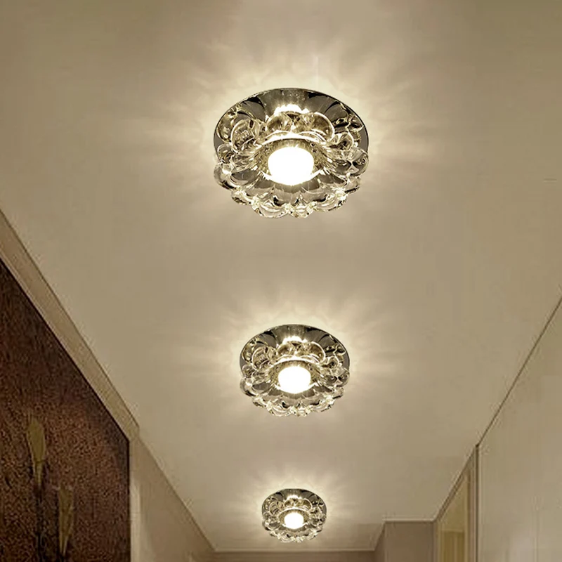 Blossom LED-Unterputzleuchte, moderne, kristallklare LED-Deckenleuchte für den Flur Clearhalo