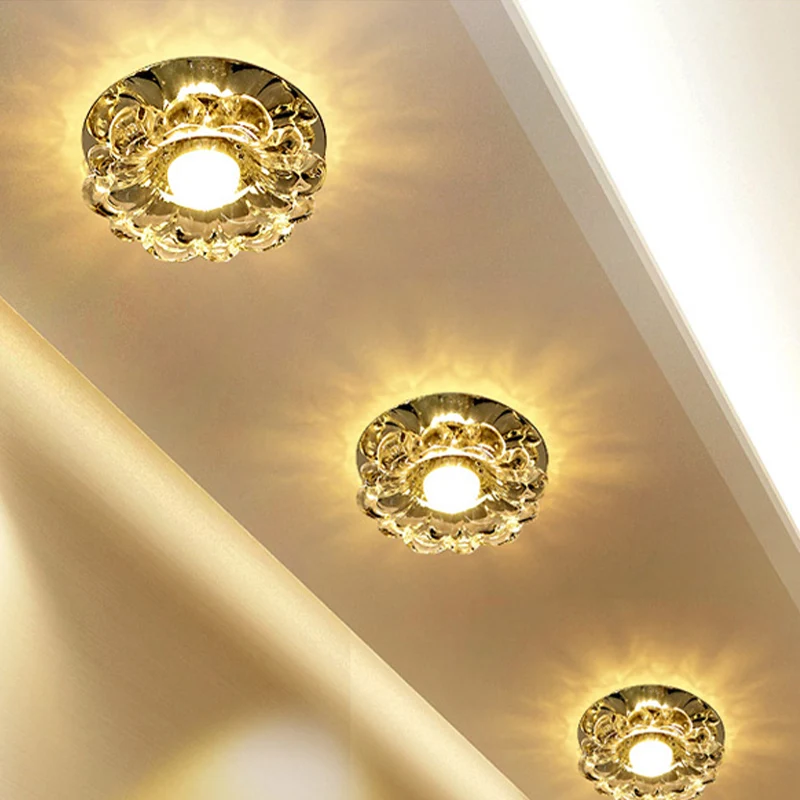 Blossom LED-Unterputzleuchte, moderne, kristallklare LED-Deckenleuchte für den Flur Clearhalo