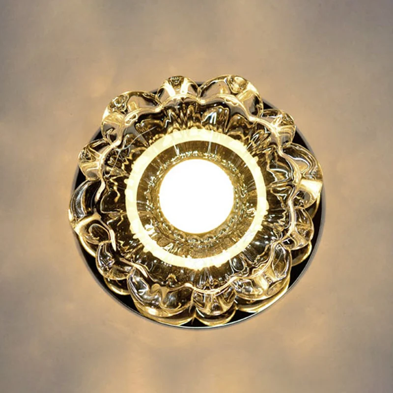 Blossom LED-Unterputzleuchte, moderne, kristallklare LED-Deckenleuchte für den Flur Clearhalo