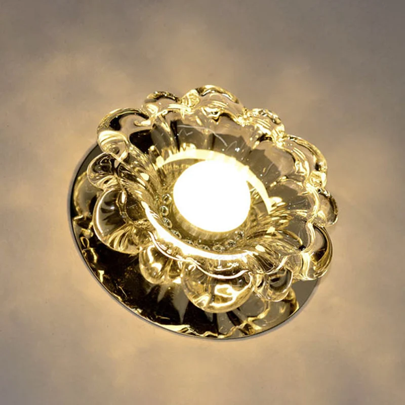 Blossom LED-Unterputzleuchte, moderne, kristallklare LED-Deckenleuchte für den Flur Clearhalo