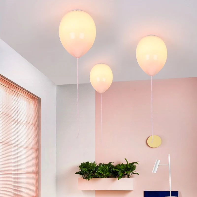 Cartoon-Ballon-Deckenleuchte, Glas-Unterputz-Deckenleuchte für Kinderzimmer Clearhalo