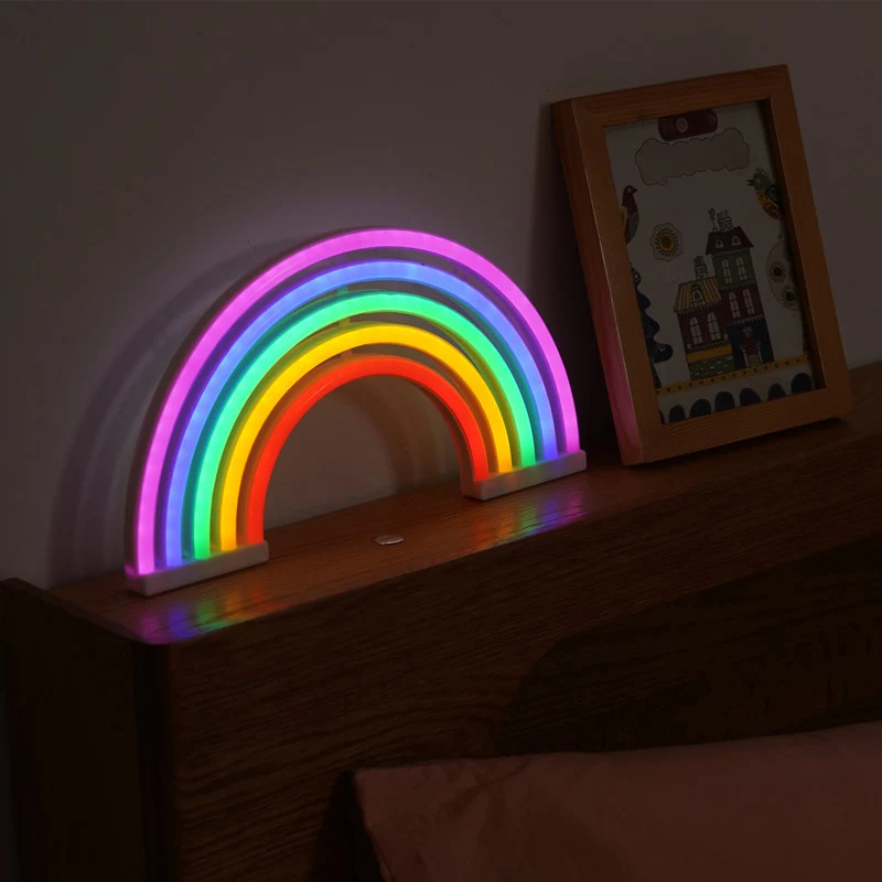 Cartoon-förmige LED-Tischleuchte, künstlerisches Kunststoff-Schlafzimmer, batteriebetrieben, Neon-Wandbeleuchtungsideen fü...