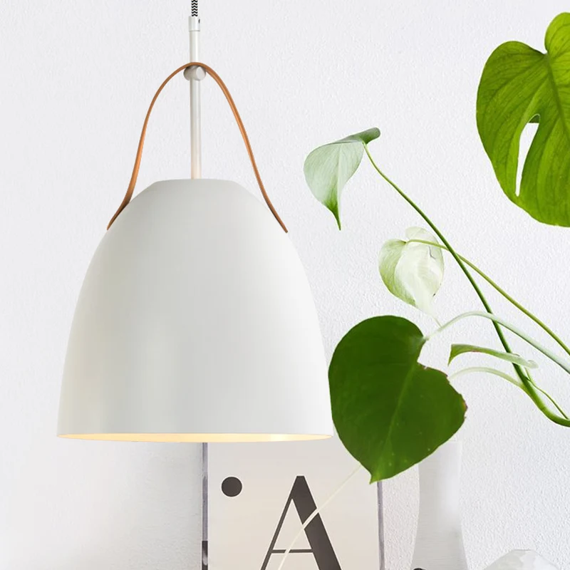Dome Down Lighting Einfache metallische 1-Kopf-Hänge-Deckenleuchte für das Wohnzimmer Grün/Weiß/Grau Clearhalo