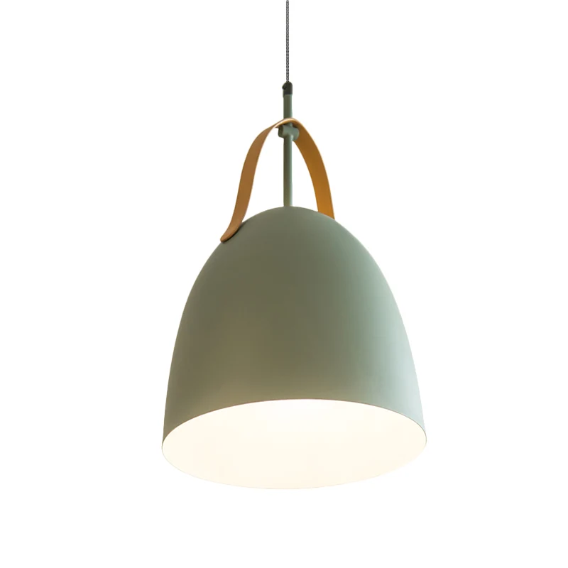 Dome Down Lighting Einfache metallische 1-Kopf-Hänge-Deckenleuchte für das Wohnzimmer Grün/Weiß/Grau Clearhalo