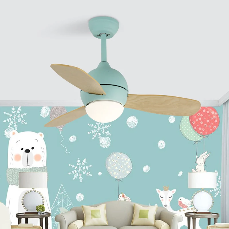 Dome Kinderzimmer-Hängeleuchte mit Ventilator aus Metall, 91,4 cm (W) LED, moderne, halbbündige Deckenleuchte Weiß/Gelb/Bl...