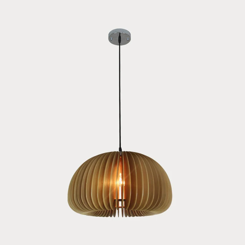Donut-Hängeleuchte für Wohnzimmer, Holz, Einzelleuchte, Bauernhaus-Hängeleuchte Beige Clearhalo