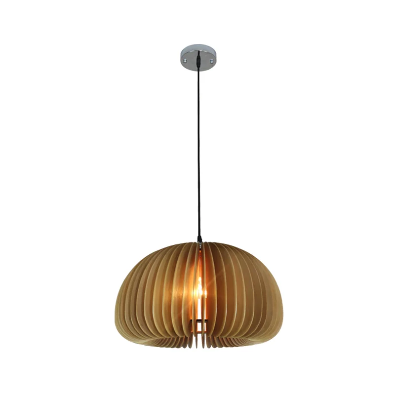 Donut-Hängeleuchte für Wohnzimmer, Holz, Einzelleuchte, Bauernhaus-Hängeleuchte Beige Clearhalo