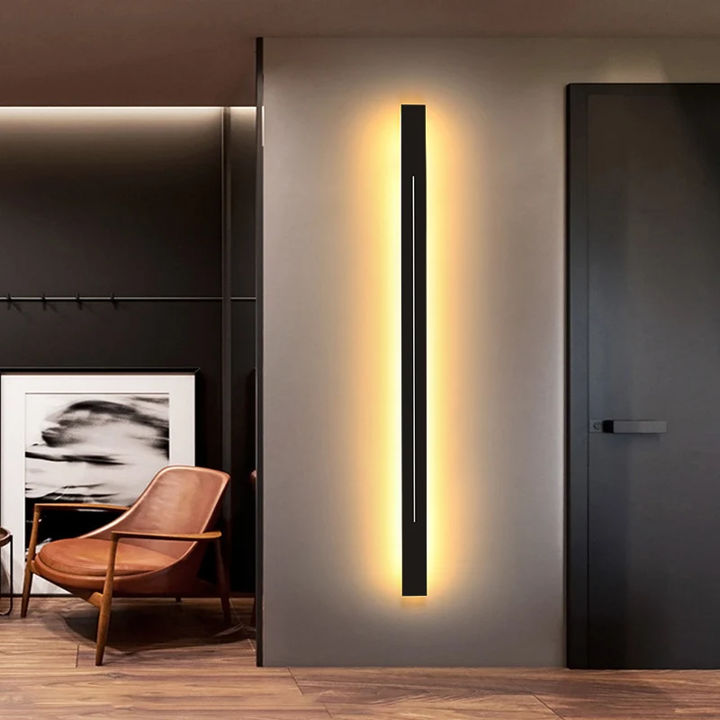 Einfachheit stabförmige LED-Wandleuchte aus Metall für Wohnzimmer-Wandleuchte Clearhalo