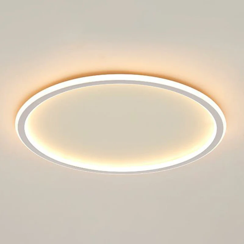Extradünne LED-Unterputz-Deckenleuchte aus Aluminium für Schlafzimmer Weiß Clearhalo