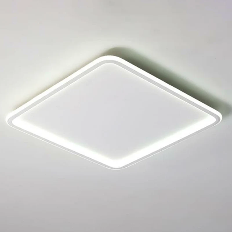 Extradünne LED-Unterputz-Deckenleuchte aus Aluminium für Schlafzimmer Weiß Clearhalo