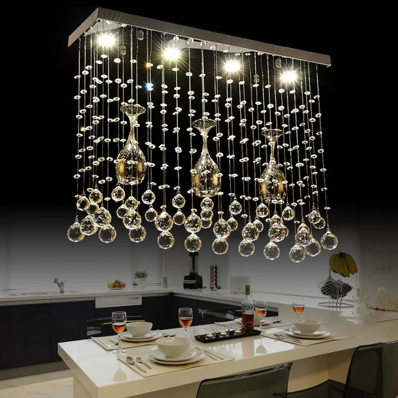 Facettierte Kristall-Kaskaden-Deckenhalterung, moderne LED-Unterputzleuchte aus Chrom, 25,5"/31,5"/39" lang Clearhalo