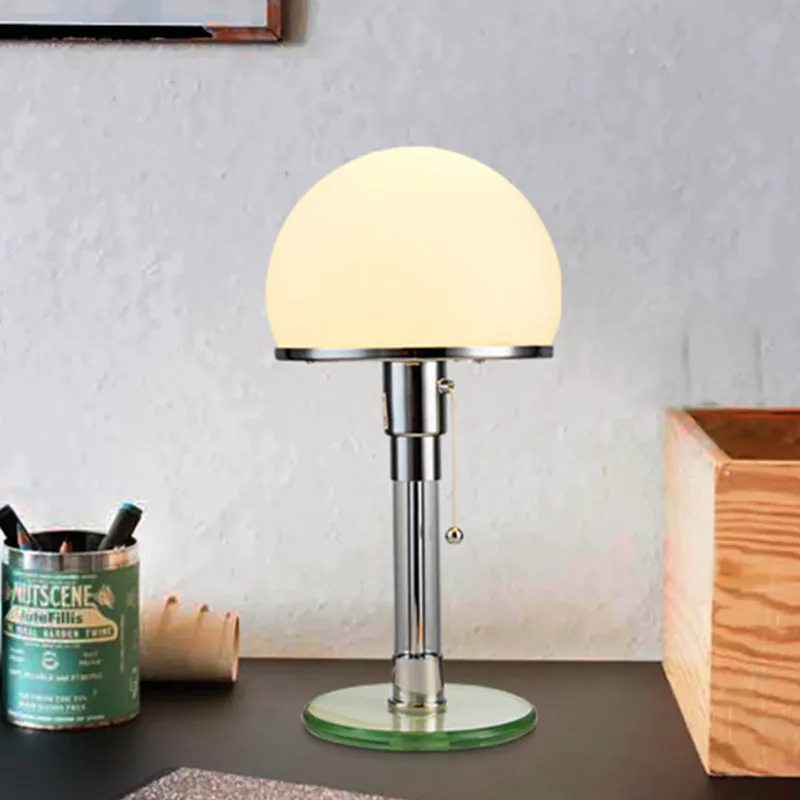 Gewölbte Nachttischlampe, modernes Lesebuchlicht aus weißem Glas, 1 Glühbirne, Blau Clearhalo
