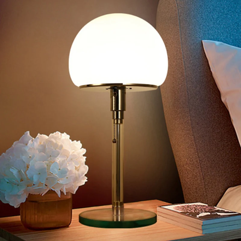 Gewölbte Nachttischlampe, modernes Lesebuchlicht aus weißem Glas, 1 Glühbirne, Blau Clearhalo