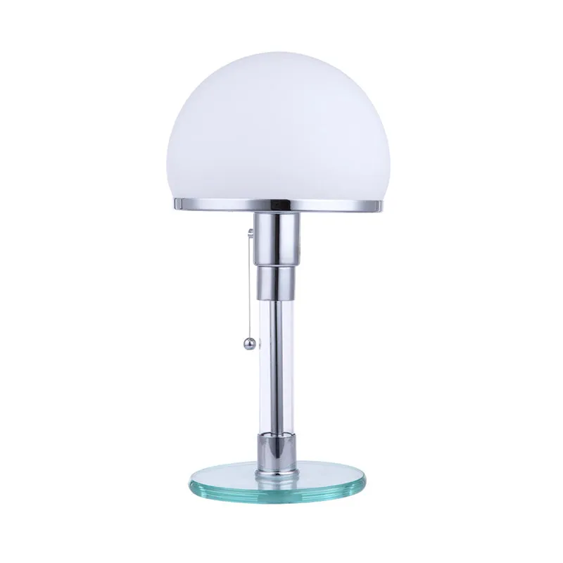 Gewölbte Nachttischlampe, modernes Lesebuchlicht aus weißem Glas, 1 Glühbirne, Blau Clearhalo